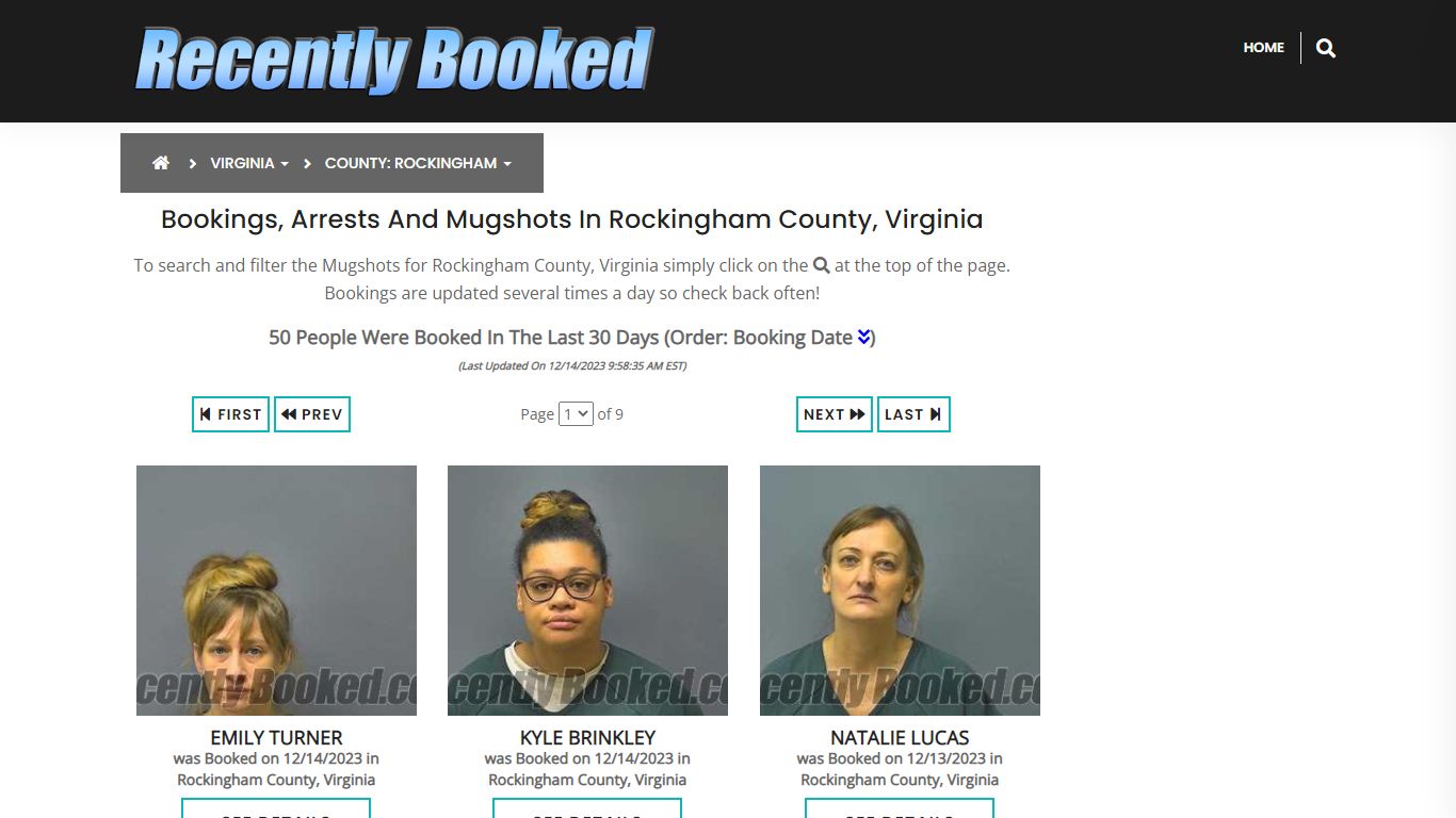 Bookings, Arrests and Mugshots in Rockingham County, Virginia